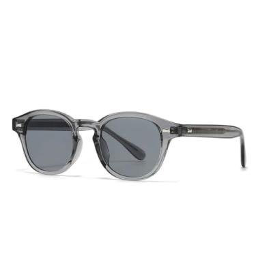 Imagem de VFDHN Óculos de Sol Fashion Masculino Feminino Vintage com Armação Pequena e Redonda e Proteção UV400 (TYJ332-7)