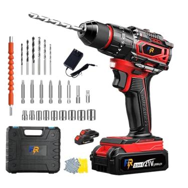 Imagem de Parafusadeira e Furadeira de Impacto 21V Brushless, Furadeira Parafusadeira a Bateria 70Nm, Kit Super Completo com 2 Baterias 3.0Ah, Inclui Maleta - Perfeito para Reparos, Instalação e DIY