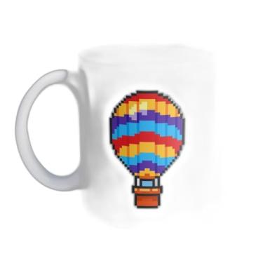 Imagem de Caneca Xícara de Café Porcelana 300ml Design Balão de Ar Quente