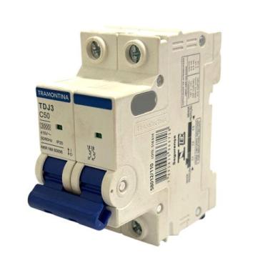 Imagem de Disjuntor bipolar din mini 50a tdj3-2 c50 58012/110 - tramontina