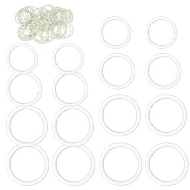 Imagem de DOPENSPI 16 peças de clipes para roupas, 4 tamanhos de clipe invisível circular com 50 faixas de borracha, clipes de vestido para camisas, vestidos, saias, cachecóis, mudando de forma e estilo