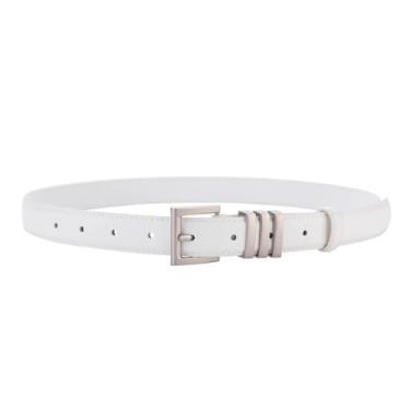 Imagem de EFDNK-HB 2 peças de cinto feminino espaguete para jeans, calças, saias, cinto ajustável adequado para roupas casuais femininas, One Size, 100 cm, 2 peças, branco, Ágata