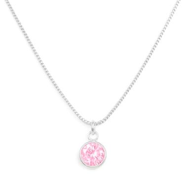 Imagem de VIRENZA Colar Cordao Ponto de Luz Rosa Folheado Prata 925