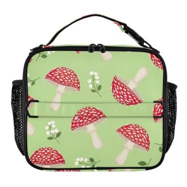 Imagem de Joisal Lancheira fofa de desenho animado vermelho para mulheres, meninas, lancheira masculina e infantil, lancheira para trabalho, bolsa térmica de alimentos portátil para escola