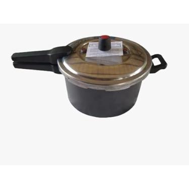 Imagem de Panela De Pressão 7 L Craqueada Preta Fechamento Externo ASJ