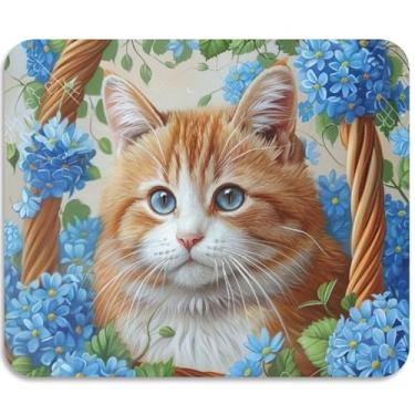 Imagem de Tapete de secagem de pratos de flores para pintura de gato fofo tapete escorredor de pratos de secagem rápida tapetes modernos de balcão de cozinha para pratos 39,9 cm x 30 cm