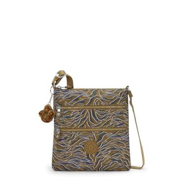 Imagem de Kipling Mini bolsa tiracolo feminina Keiko, bolsa leve ajustável, alça de ombro durável, Folhas submarinas, 8.25''L x 9''H x 0.75''D
