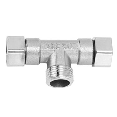 Imagem de GLOGLOW Conector de Mangueira Em T de 3 Vias de Aço Inoxidável, Adaptador G1/2 de Alta Pressão para Tubos de água e Gás, Design Compacto Com Roscas Transparentes para Conexões Seguras, Aço (Rosca