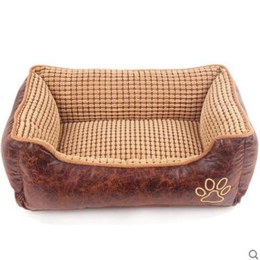 Imagem de Cama para cães quatro estações universal totalmente removível e lavável, canil grande e médio para animais de estimação, almofada para cães, sofá-cama, cama de gato (cor: uma cor + travesseiro