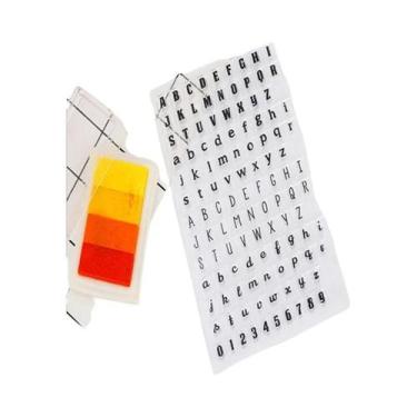 Imagem de Carimbo De Letras De Silicone Transparente Retrô Para Scrapbook, Álbum