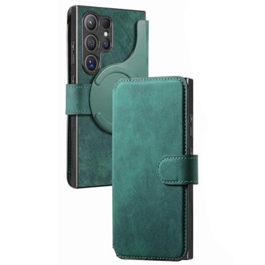 Imagem de Capa de couro para Samsung Galaxy S25/S25 Plus/S25 Ultra, capa com porta-cartões destacável para negócios, capa magnética ultrafina