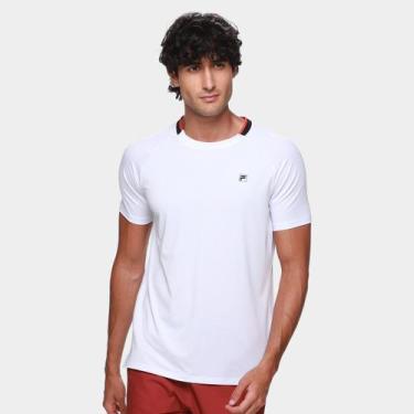 Imagem de Camiseta Fila Match Ao Masculina, Branco, Preto, G