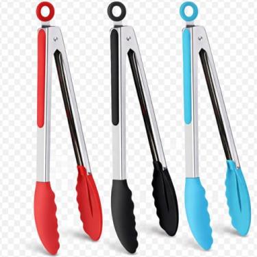 Imagem de Pegador de Cozinha em Aço Inoxidável com Revestimento em Silicone 27 cm