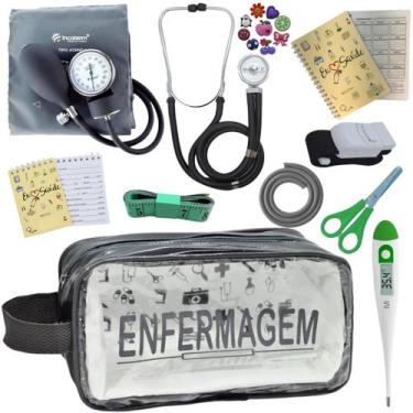 Imagem de Kit Enfermagem Profissional Glicose Estagio Saude Completo - PREMIUM, 