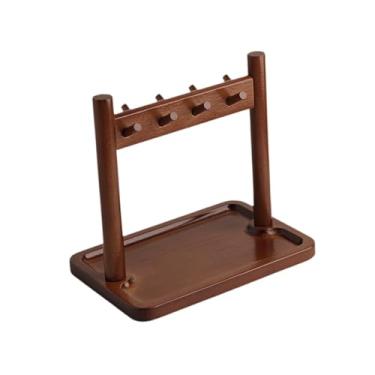 Imagem de WeiLaiKeQi Porta-chaves para mesa de entrada, elegante prato para joias, bandeja de armazenamento rústica e estável para banheiro, cozinha, quarto e cômoda, Style B