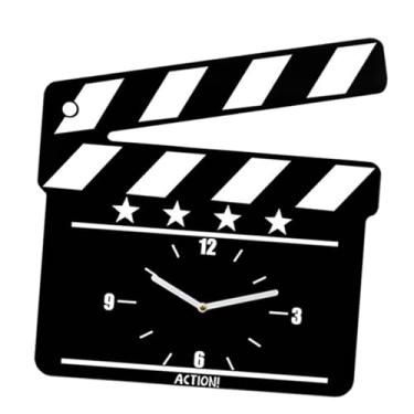 Imagem de Generic Relógio de parede com claquete, silencioso e de fácil leitura, ideal para pendurar em casas, banheiros, salas de estar e bares, 40cm