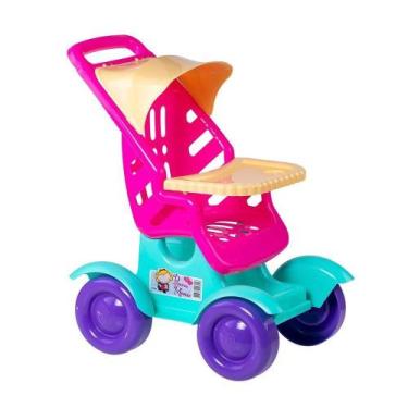 Imagem de Carrinho Para Boneca Pequena Mamãe Tilin Brinquedos