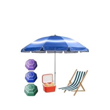 Imagem de Guarda Sol Grande Gigante Uv 2,40m Item de Praia Piscina Respirável Verão