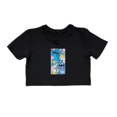 Imagem de Blusa Camisa Cropped Blusinha Infantil Menina Malha Algodão Manga Curt