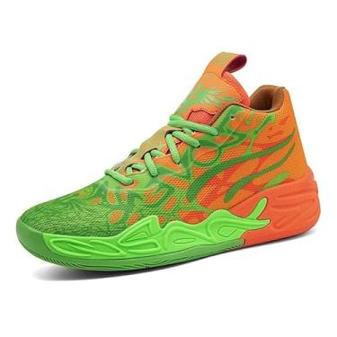 Imagem de Novetra Botas de basquete masculinas malha respirável, calçados esportivos e lazer da moda(Multicolores,38 BR)