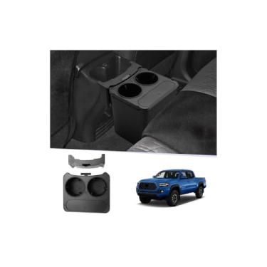 Imagem de LUWU Caixote do lixo Tacoma compatível com Toyota Tacoma 2010-2020 2021 2022 2023 Acessórios Lixeira [com 2 suportes para copos] Caixa de armazenamento traseira extra lixeira