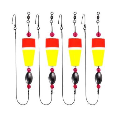 Imagem de Boias De Pesca Coloridas 4pcs Com Sinal Sonoro, Flutuadores Pesados Pa