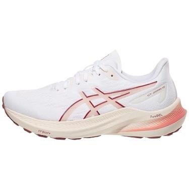 Imagem de ASICS Tênis de corrida feminino GT-1000 12, Branco/granada clara, 36