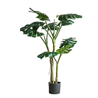 Imagem de Plantas falsas, plantas artificiais, plantas artificiais em vasos para casa, jardim, decoração de ambientes internos e externos, árvore artificial com vaso de plástico, plantas artificiais internas e