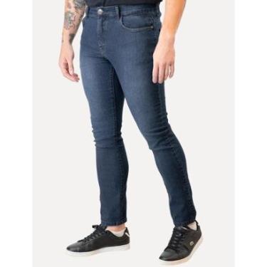 Imagem de Calça Guess Jeans Masculina Slim Straight Azul Médio-Masculino