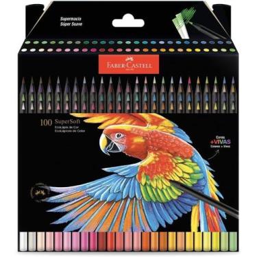 Imagem de Lápis De Cor 100 Cores Supersoft Cores Vivas Faber Castell - Faber-Cas
