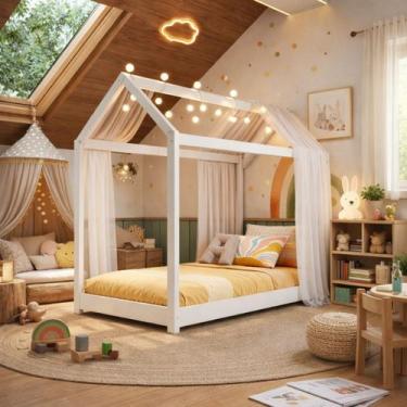 Imagem de Cama Montessoriana Infantil 100 Madeira Maciça de Pinus - La Casa Mia,