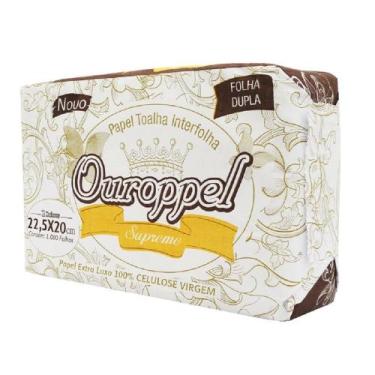 Imagem de Papel interfolha folha dupla premium 22,5x20cm 100% celulose - OUROPPE