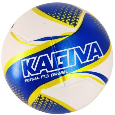 Imagem de Bola De Futsal Kagiva F5 Brasil SUB 13 Cor:Azul+Dourado, Azul, Dourado