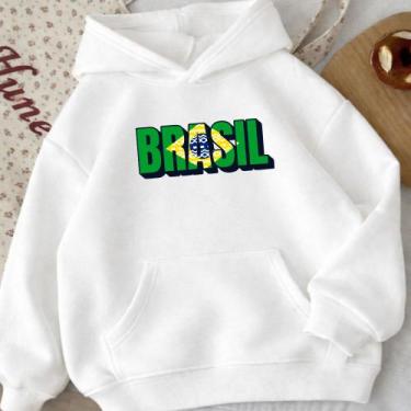 Imagem de Moletom Canguru Adulto Brasil Macrame 1012 Blusão Copa Do Mundo Hexa 2