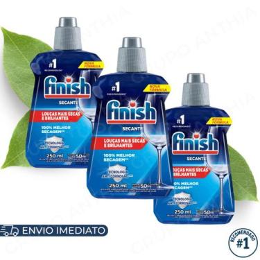 Imagem de Kit Finish Secante Abrilhantador para Lava Louças 250ml Original Brilh
