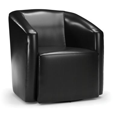 Imagem de Poltrona Decorativa Base Giratória Stella Max Sintético PU Preto D03 - D'Rossi