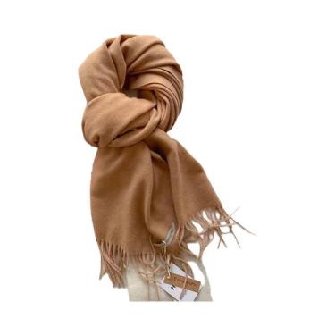 Imagem de Cachecol Feminino Longo De Lã Quente Para Inverno, Xale De Caxemira, P