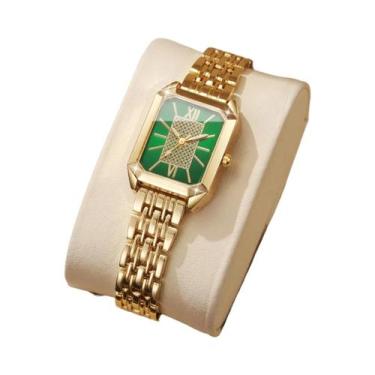 Imagem de Relógio De Pulso Feminino Com Pulseira De Aço Inoxidável, Relógio De Q