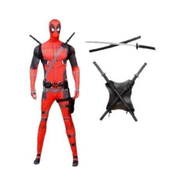 Imagem de Fantasia Deadpool Para Adultos E Crianças 2025, Macacão De Super-Herói