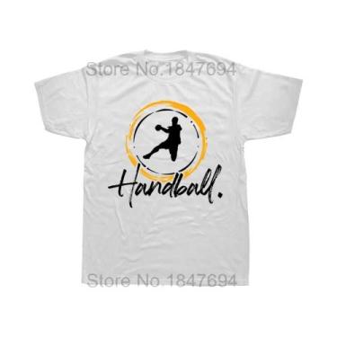 Imagem de Camiseta Masculina Com Estampa Gráfica De Jogador De Handebol, Algodão