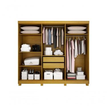 Imagem de Armario Roupeiro Madri 6 Portas 2 Gavetas C/kit 4 Espelho Madri Com Pes Chf Branco