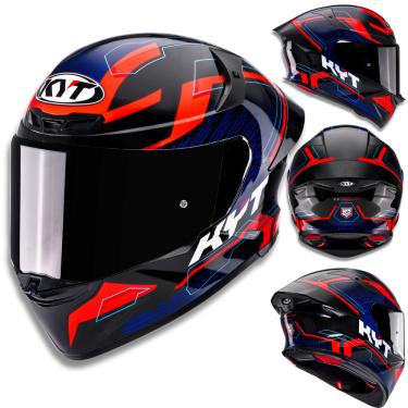 Imagem de Capacete KYT TT Revo Speeding Preto Azul e Vermelho