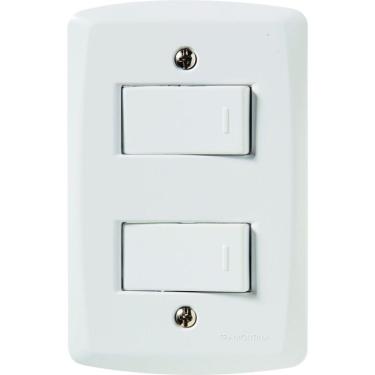 Imagem de Conjunto 4x2 Com 1 Interruptor Simples 10 A 250 V E 1 Interruptor Paralelo 10 A 250 V Lux