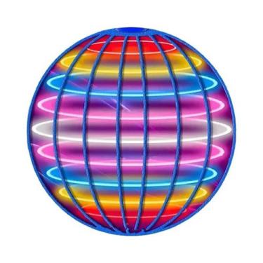 Imagem de Brinquedo De Bola Voadora Com Controle Manual LED Mini Drone 360 graus