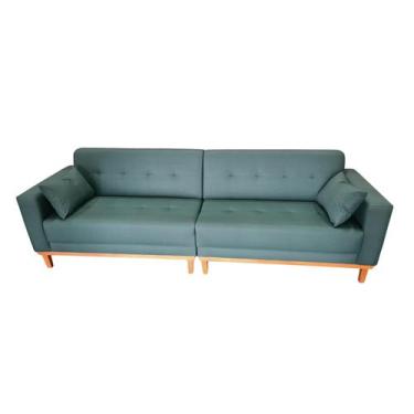 Imagem de Sofá  Gianni Bipartido Tecido Acquablock Pé Base Madeira  260cm - 4R E