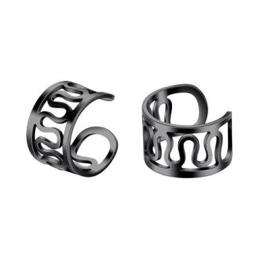 Imagem de Brincos De Pressão Femininos De Aço Inoxidável Com Folha, Sem Furo, Ac