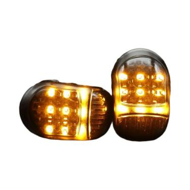 Imagem de Luz Indicadora De Sinal De Direção LED Âmbar Para Motocicleta 12V À Pr