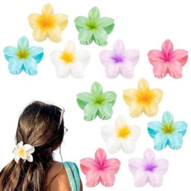 Imagem de 12 Presilha De Flor Moda Prendedor De Cabelo Piranha Flor Cores Vivas 