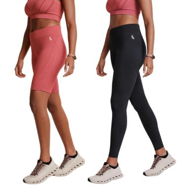 Imagem de Kit Lupo Sport Academia Legging Max + Bermuda Cós Alto-Feminino