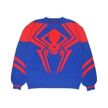 Imagem de Suéter Gótico Y2K plus Size Com Estampa De Aranha, Tricotado Em Algodã